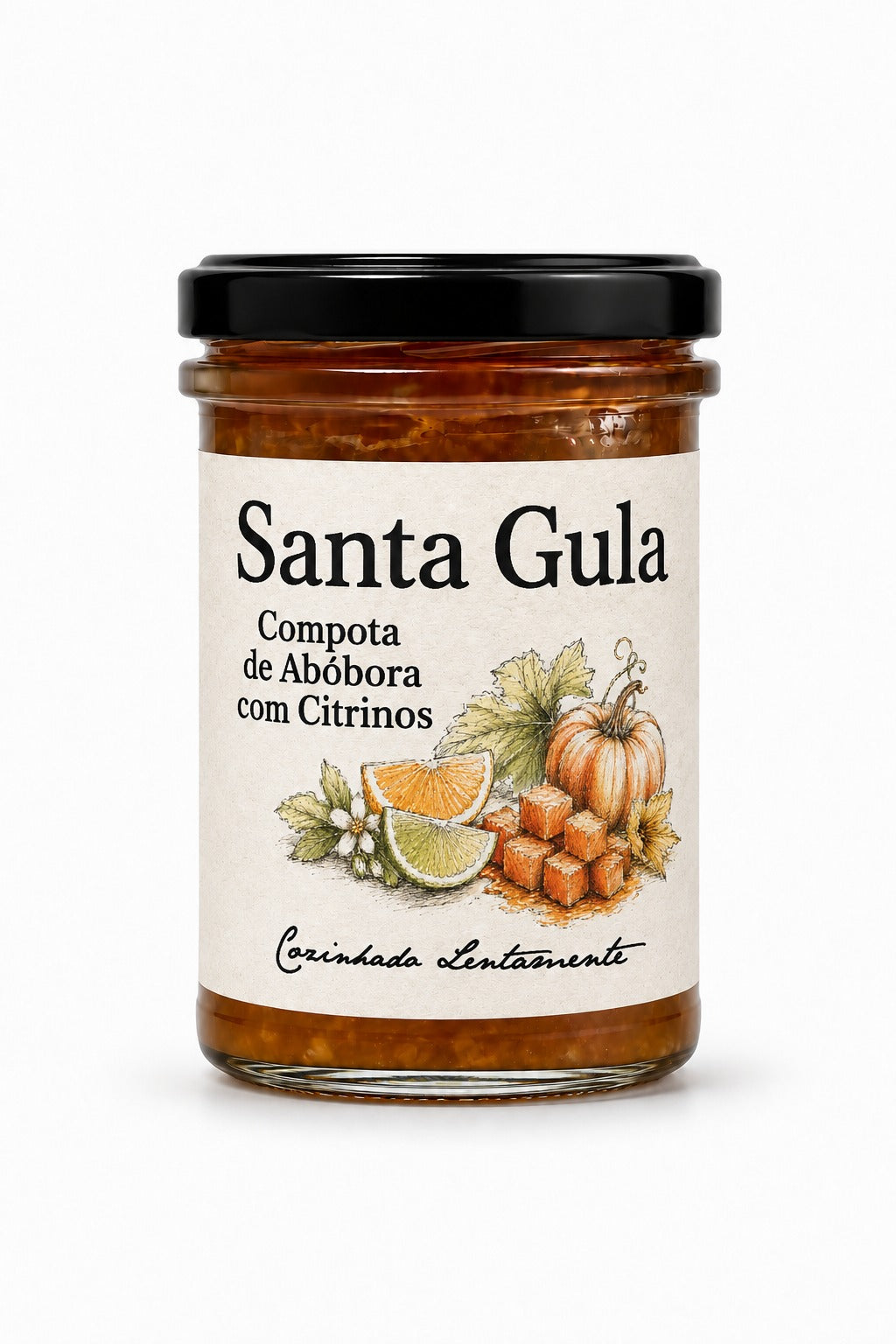Frasco de Compota de Abóbora com Citrinos Santa Gula